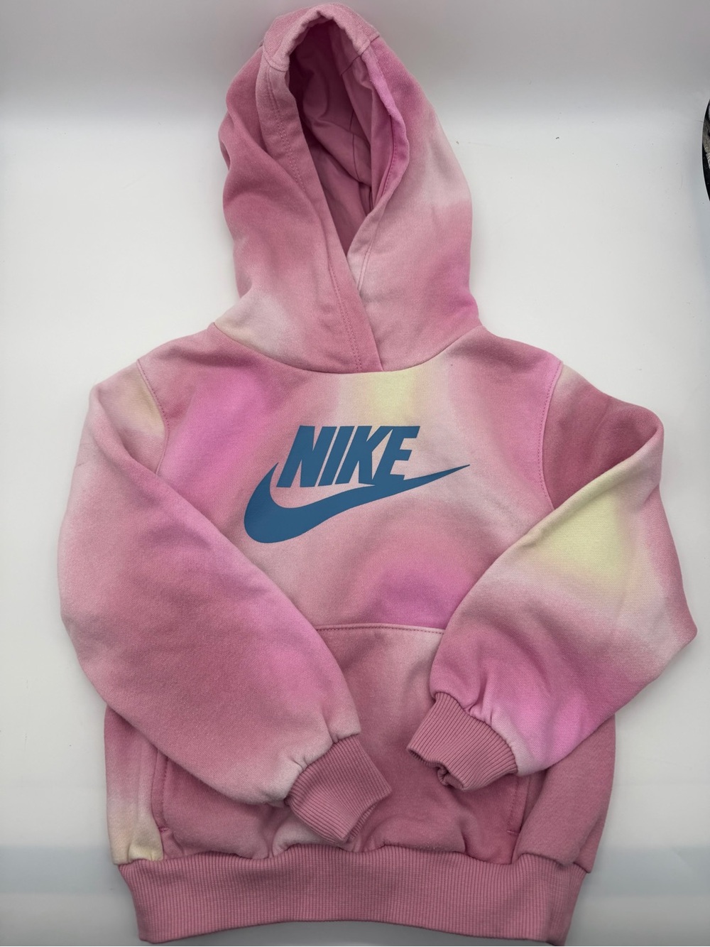Nike Tie Dye 2 Piece Sweatsuit Hoodie Joggers Pink Girls Size 4T FLAW - Picture 2 of 8
